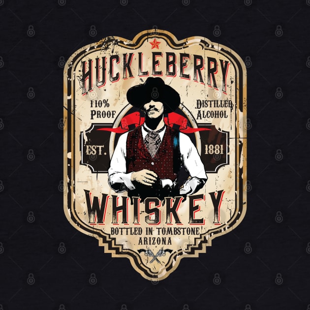 Huckleberry Whiskey Label by Alema Art